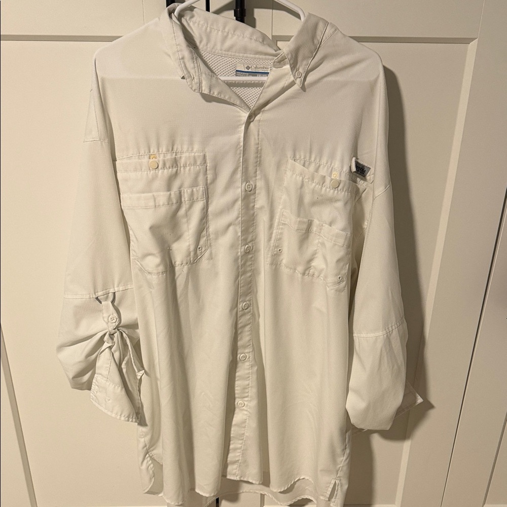 Columbia Men's Casual Button Down Shirt - Cream